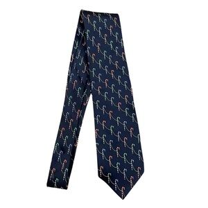 Holiday candy cane musical tie
